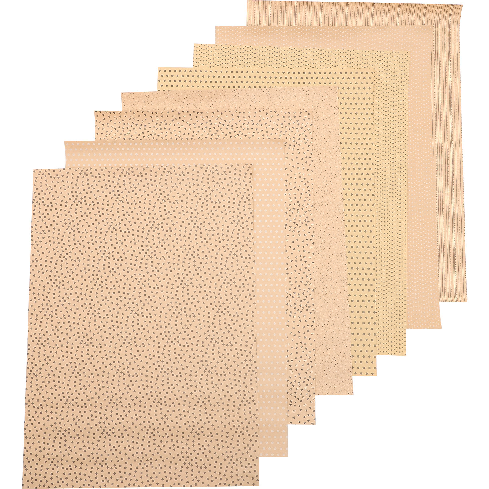 Flower Wrap Kraft - 8Pcs Brown Kraft Gift Wrap Paper
