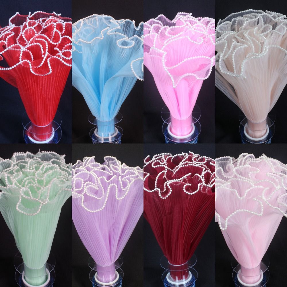 Florist Supply House - 28cmx4Yards Flower Bouquet Wrapping Pearl Wave