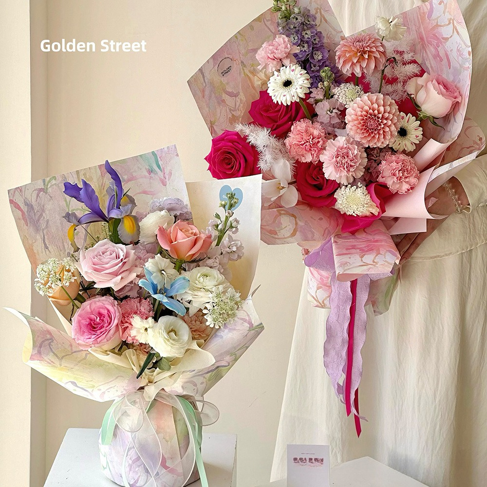Colorful Romantic Oil Painting - Flower Wrap Kraft ulasan dan harga