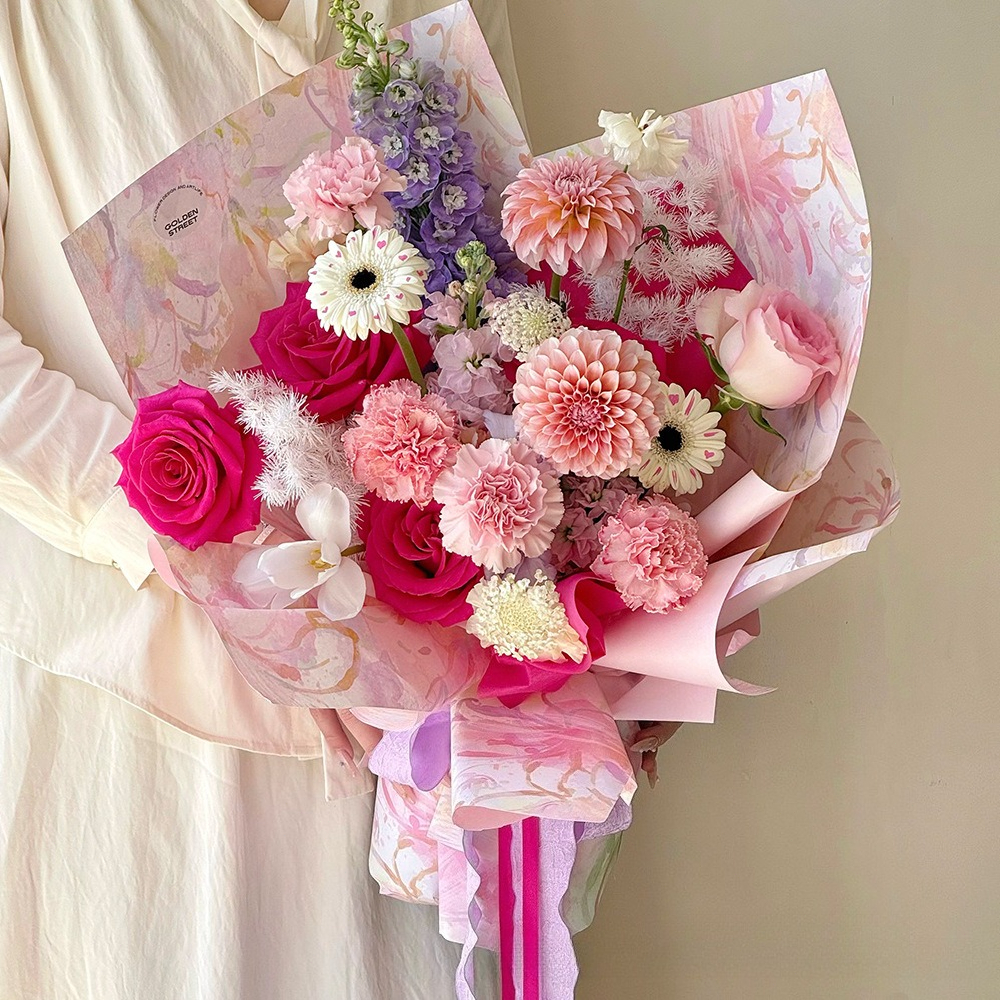 Colorful Romantic Oil Painting - Flower Wrap Kraft ulasan dan harga