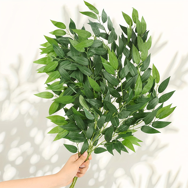 10PCS Artificial Plants Italia - Ruscus Stem Faux ulasan dan harga