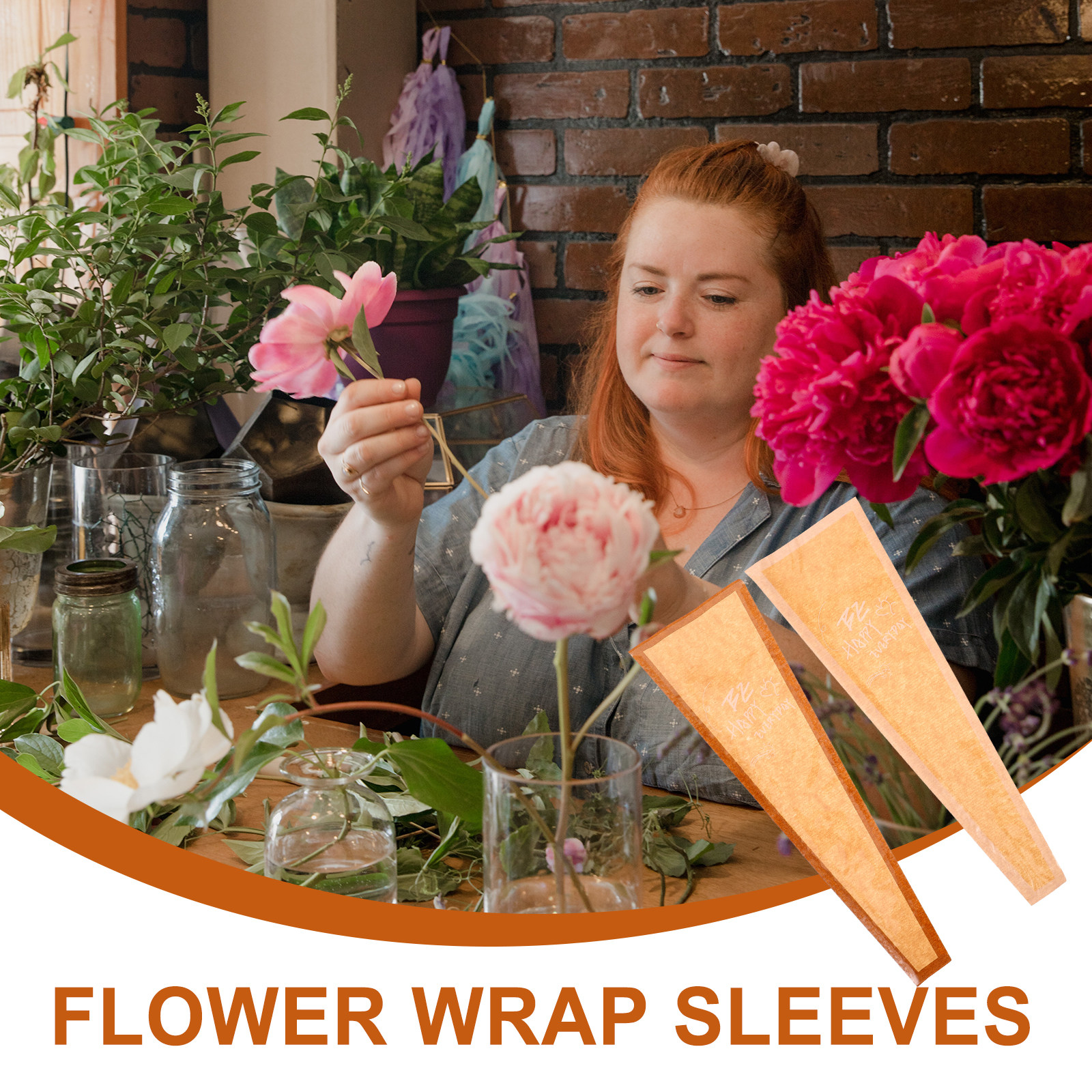 60Pcs Kraft Paper Flower Wrapp - Flower Wrap Kraft ulasan dan harga
