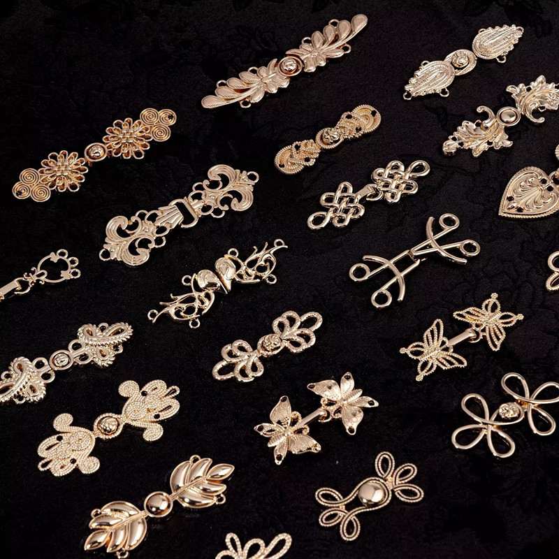 5pcs Retro Metal Button Sweate - Flower Frog Pin ulasan dan harga