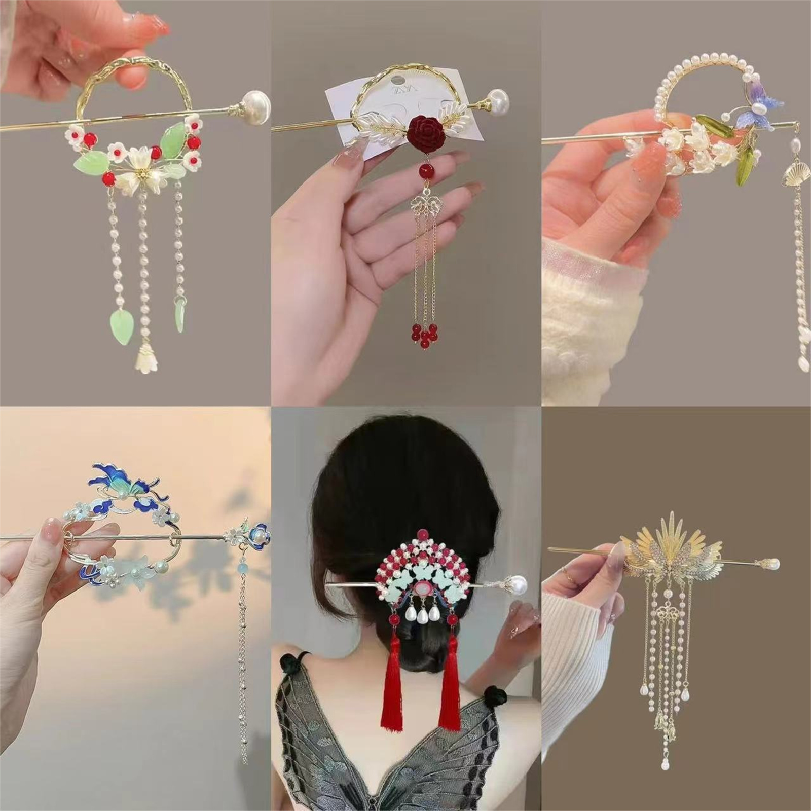 Ethnic Style Hairpin For Women - Supply Florist ulasan dan harga