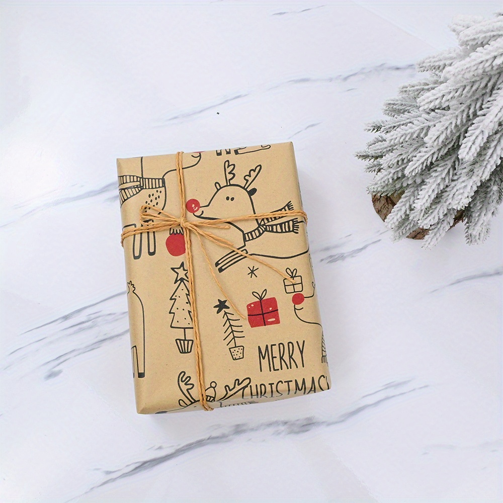1roll Vintage Reindeer Kraft W - Flower Wrap Kraft ulasan dan harga