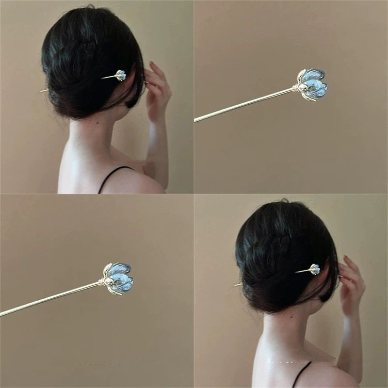 Blue Flower Hairpin, Daily Hai - Supply Florist ulasan dan harga