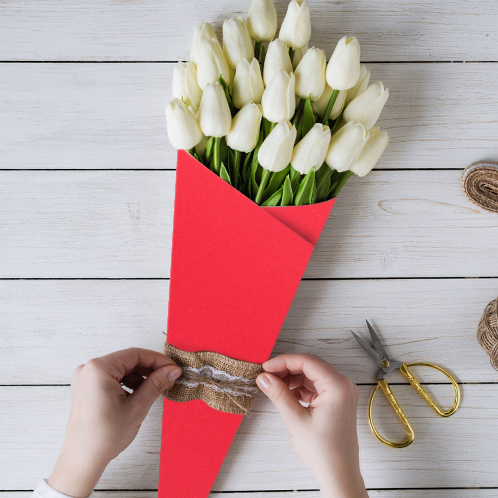 1 Roll Red Kraft Paper Roll fo - Flower Wrap Kraft ulasan dan harga