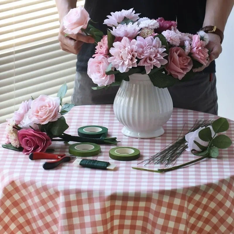 1-10rolls Bouquet Floral Stem  - Floral Tape Green ulasan dan harga