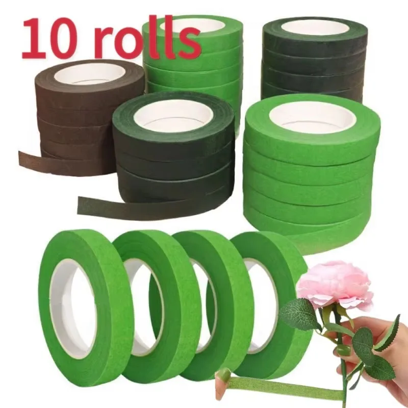1-10rolls Bouquet Floral Stem  - Floral Tape Green ulasan dan harga