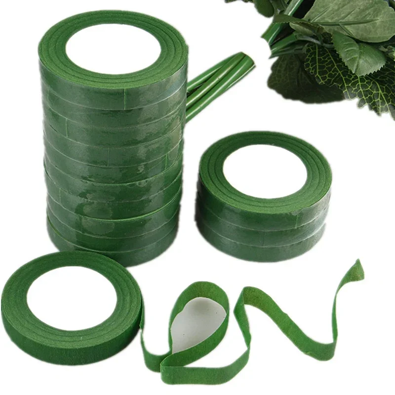 1-10rolls Bouquet Floral Stem  - Floral Tape Green ulasan dan harga