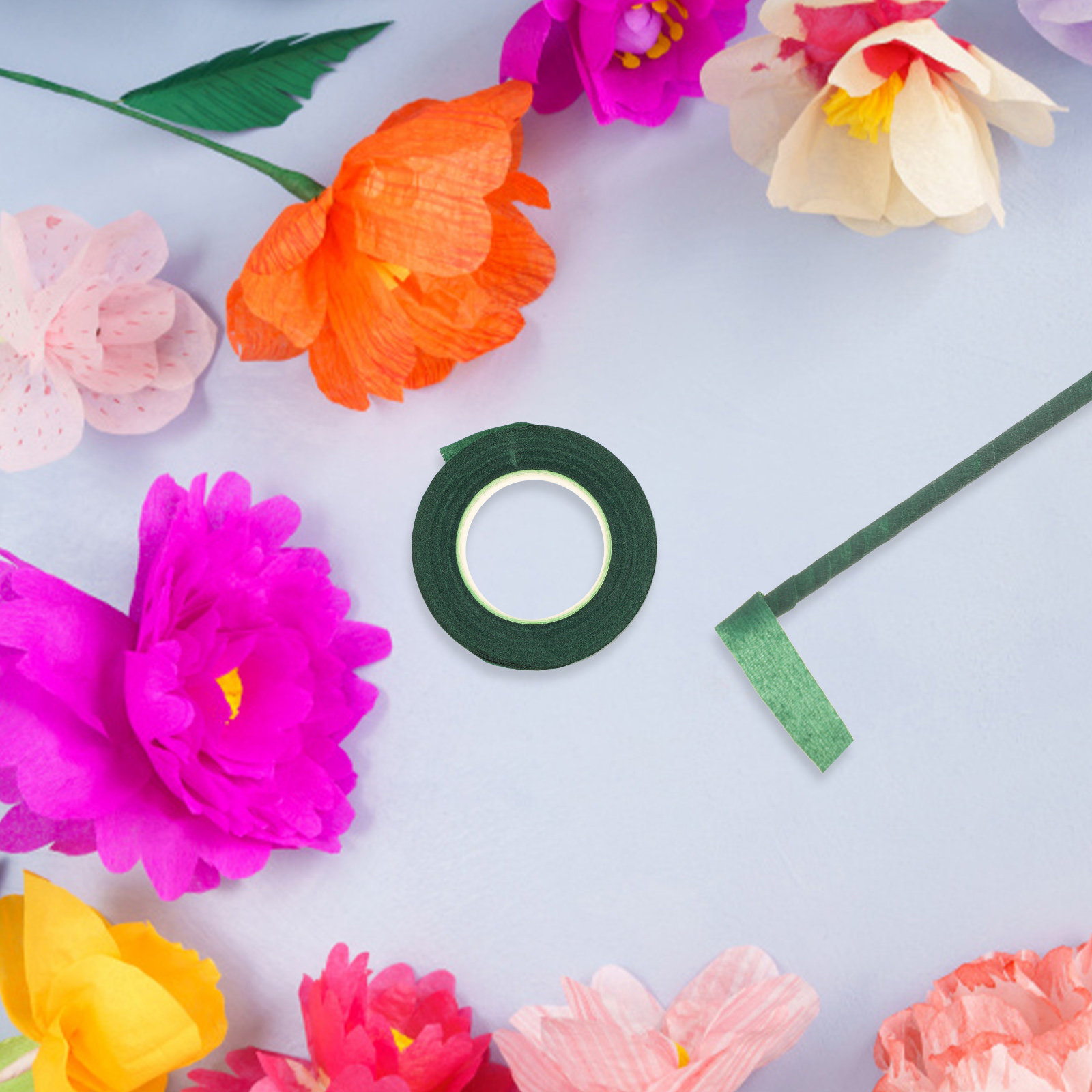 4Pcs Green Flower Tape Flexibl - Floral Tape Green ulasan dan harga