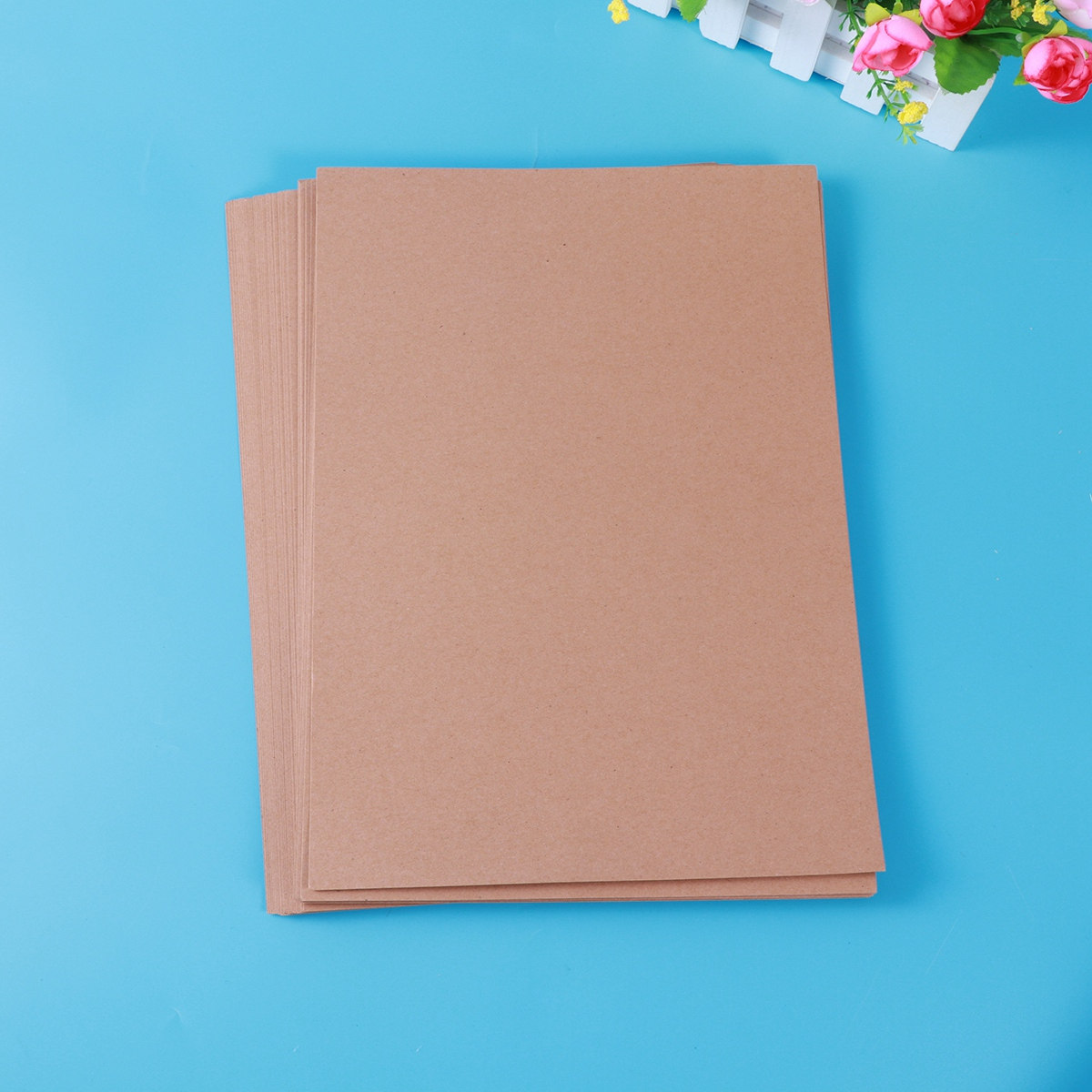 50 Sheets A4 Brown Kraft Paper - Flower Wrap Kraft ulasan dan harga