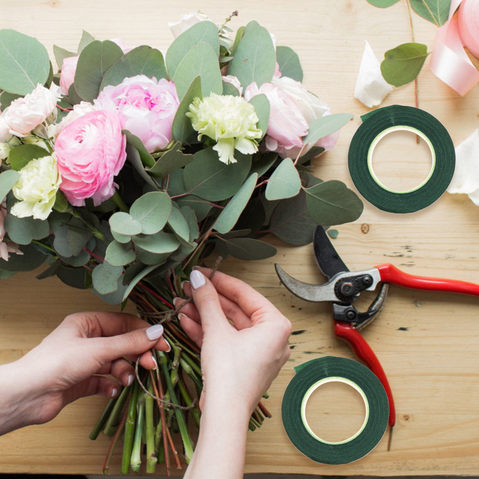 4Pcs Green Floral Tape Easy-Cu - Floral Tape Green ulasan dan harga