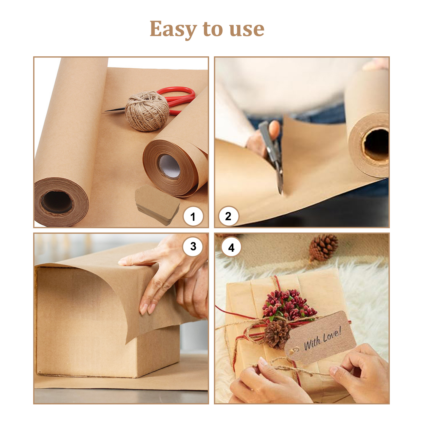 EcoFriendly Brown Kraft Paper  - Flower Wrap Kraft ulasan dan harga