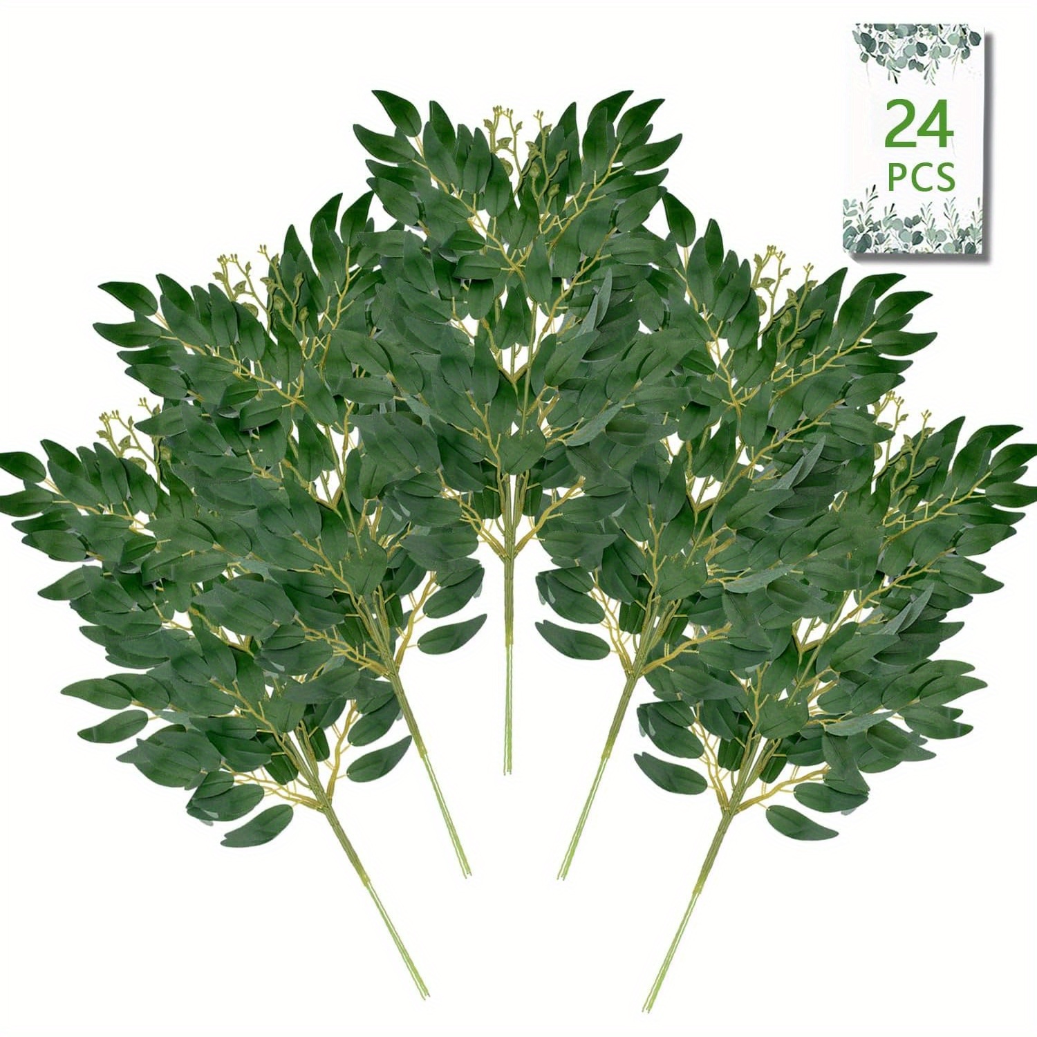 24Pcs Artificial Italian Ruscu - Ruscus Stem Faux ulasan dan harga