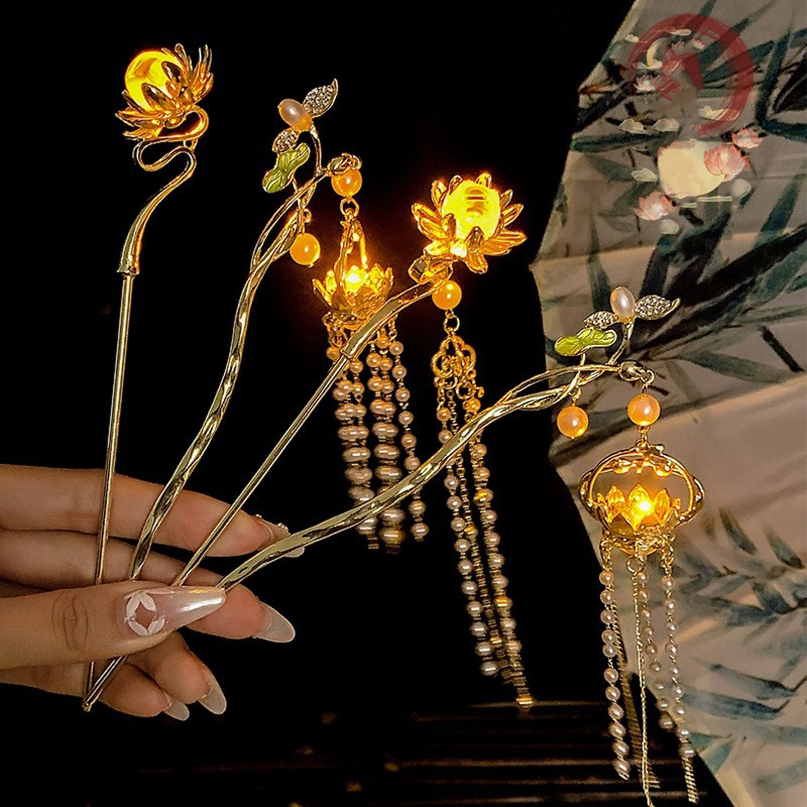 Luminous Flower Hairpin For Wo - Supply Florist ulasan dan harga