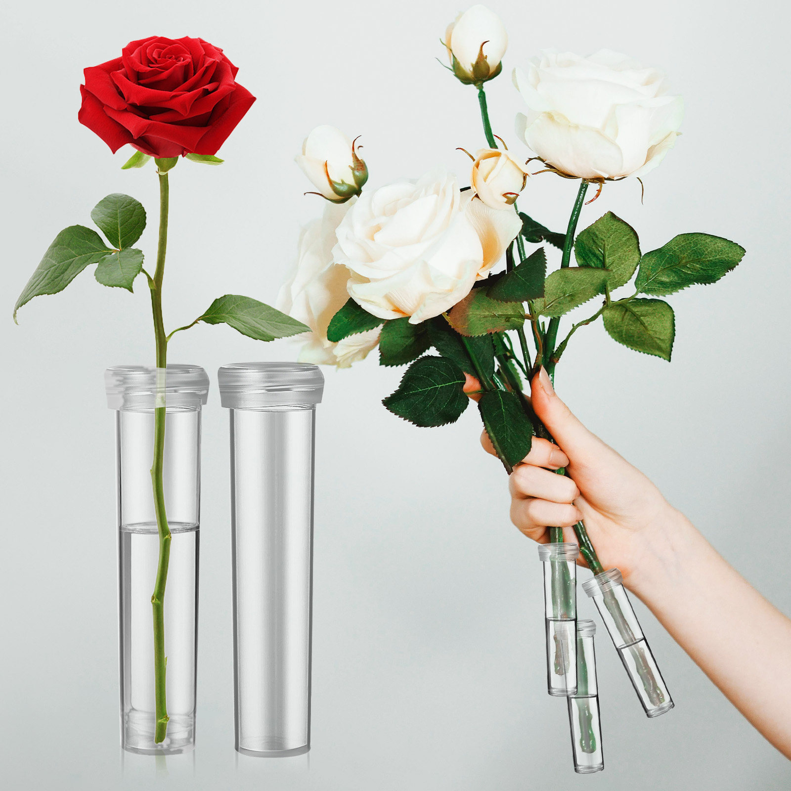 100Pcs Flower Water Tubes Leak - Stem Extender Tube ulasan dan harga