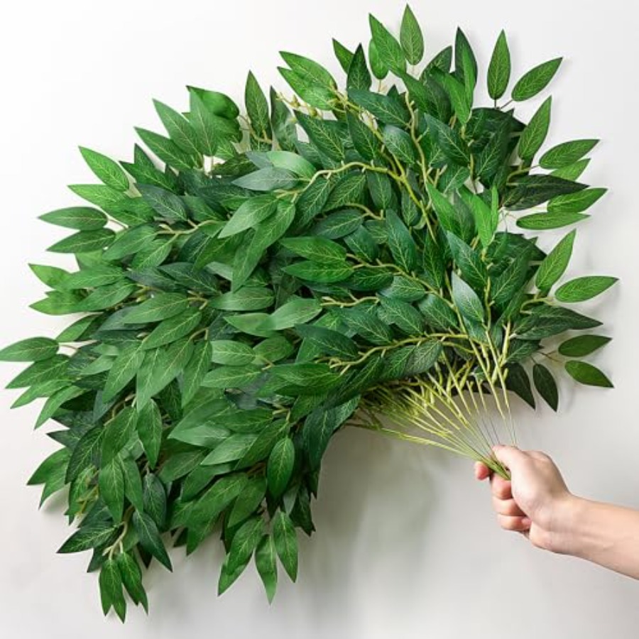 32Pcs Italian Ruscus Greenery  - Ruscus Stem Faux ulasan dan harga