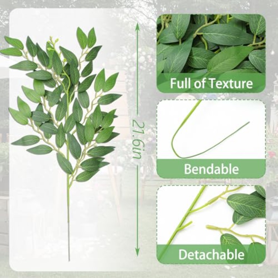 80 Pcs Italian Ruscus Greenery - Ruscus Stem Faux ulasan dan harga