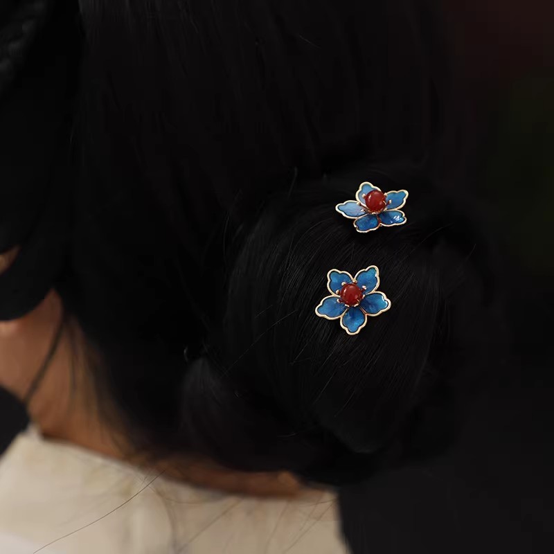 Blue Flower Ancient-Style Hanf - Supply Florist ulasan dan harga