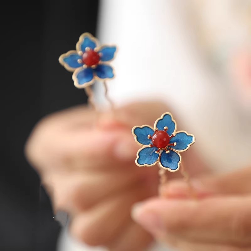 Blue Flower Ancient-Style Hanf - Supply Florist ulasan dan harga