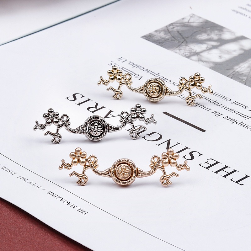 10pcs/set Crystal Pin Brooch C - Flower Frog Pin ulasan dan harga