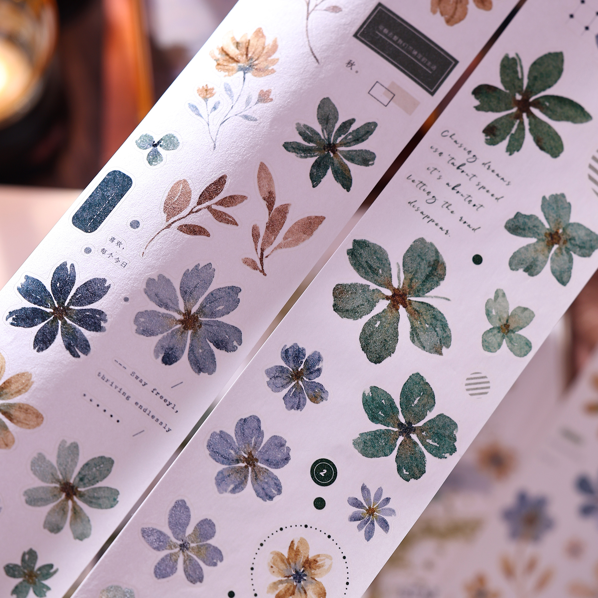 XiaoBaiJia Studio Vintage Yell - Floral Tape Green ulasan dan harga