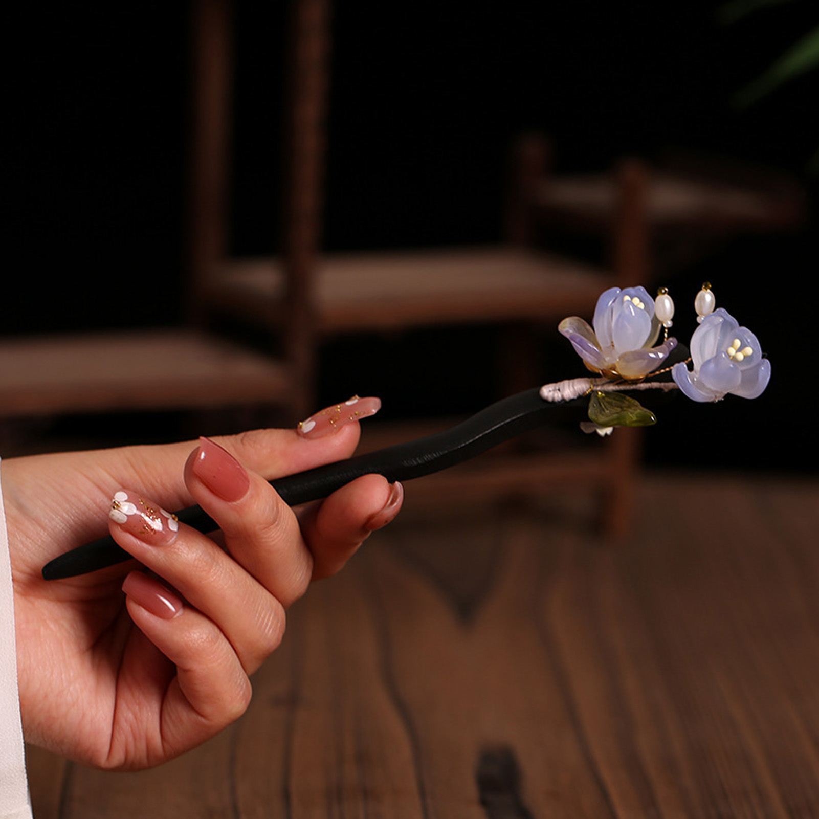 Vintage Wooden Flower Hairpin  - Supply Florist ulasan dan harga